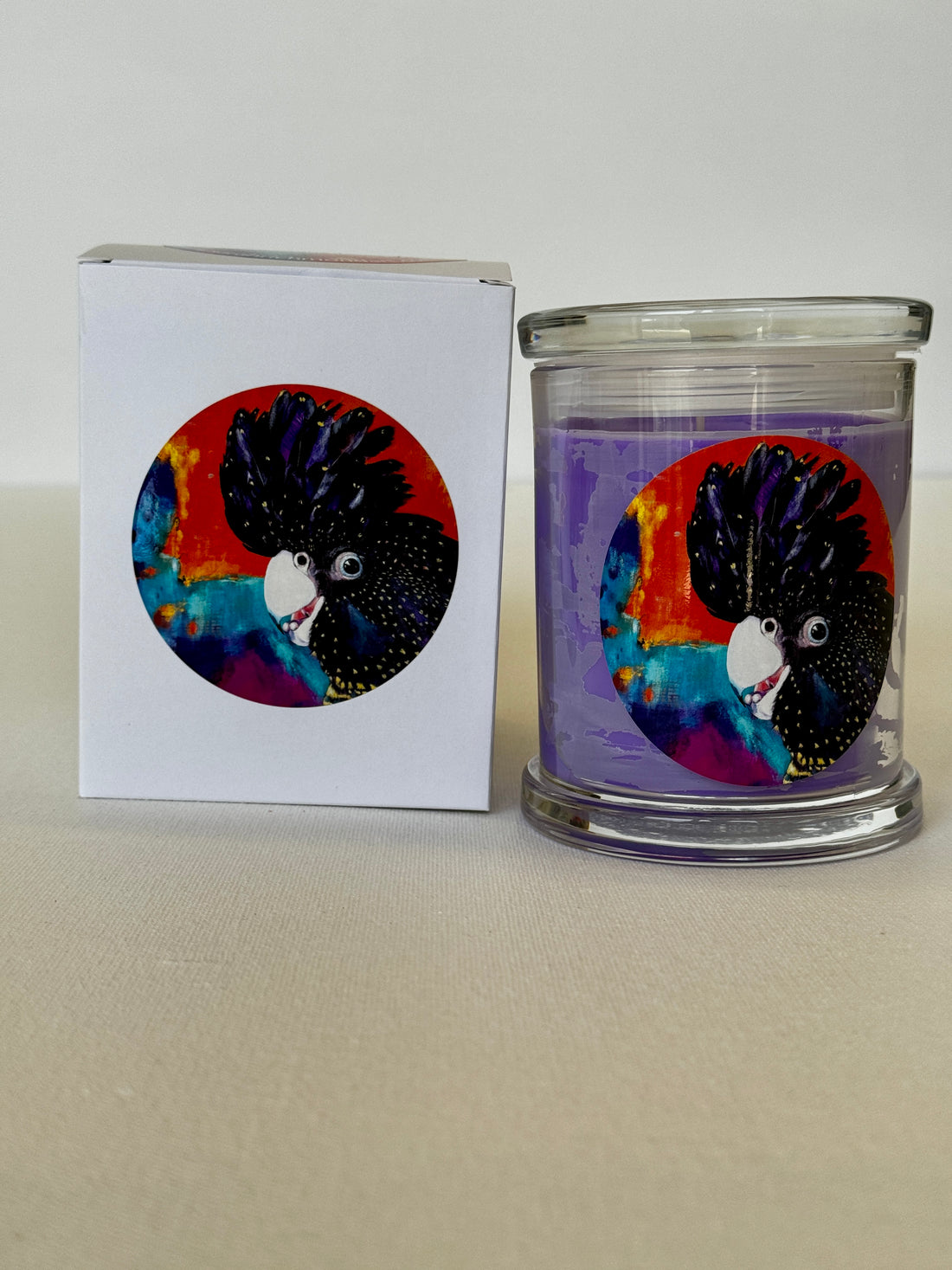 Candle in Glass Jar - Cheeky Charlie print