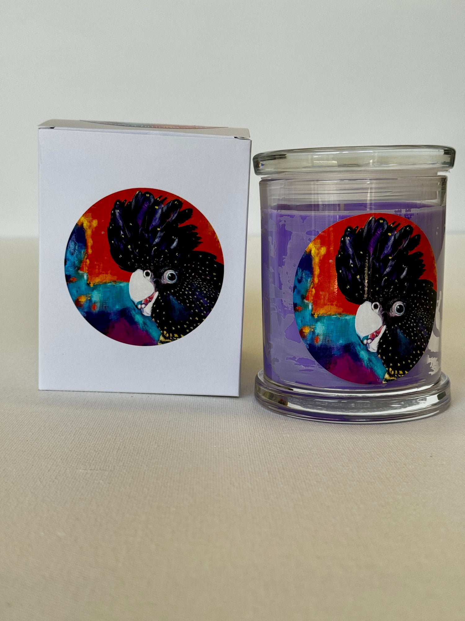 Candle in Glass Jar - Cheeky Charlie print