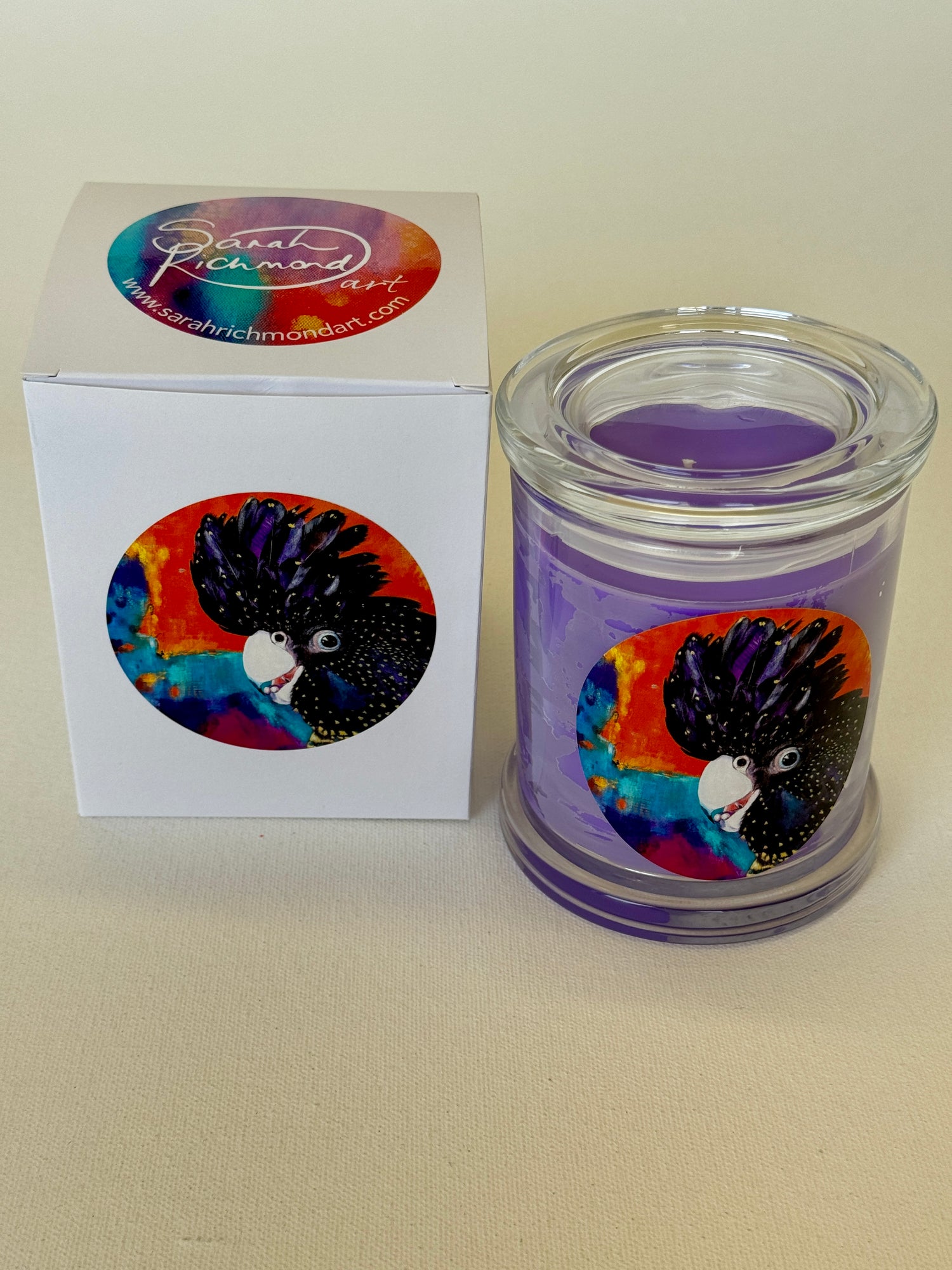 Candle in Glass Jar - Cheeky Charlie print