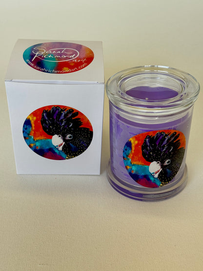 Candle in Glass Jar - Cheeky Charlie print