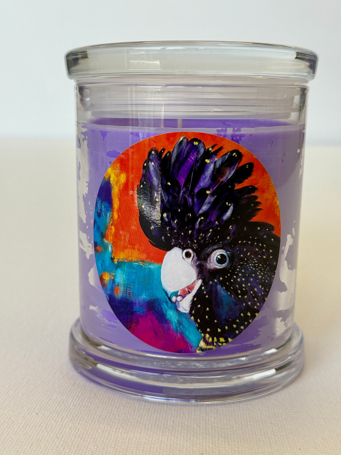 Candle in Glass Jar - Cheeky Charlie print