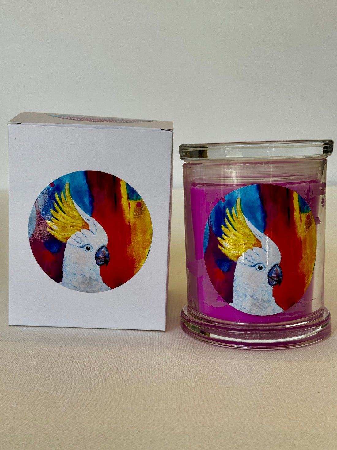 Candle in Glass Jar - Rainbow Rascal Print