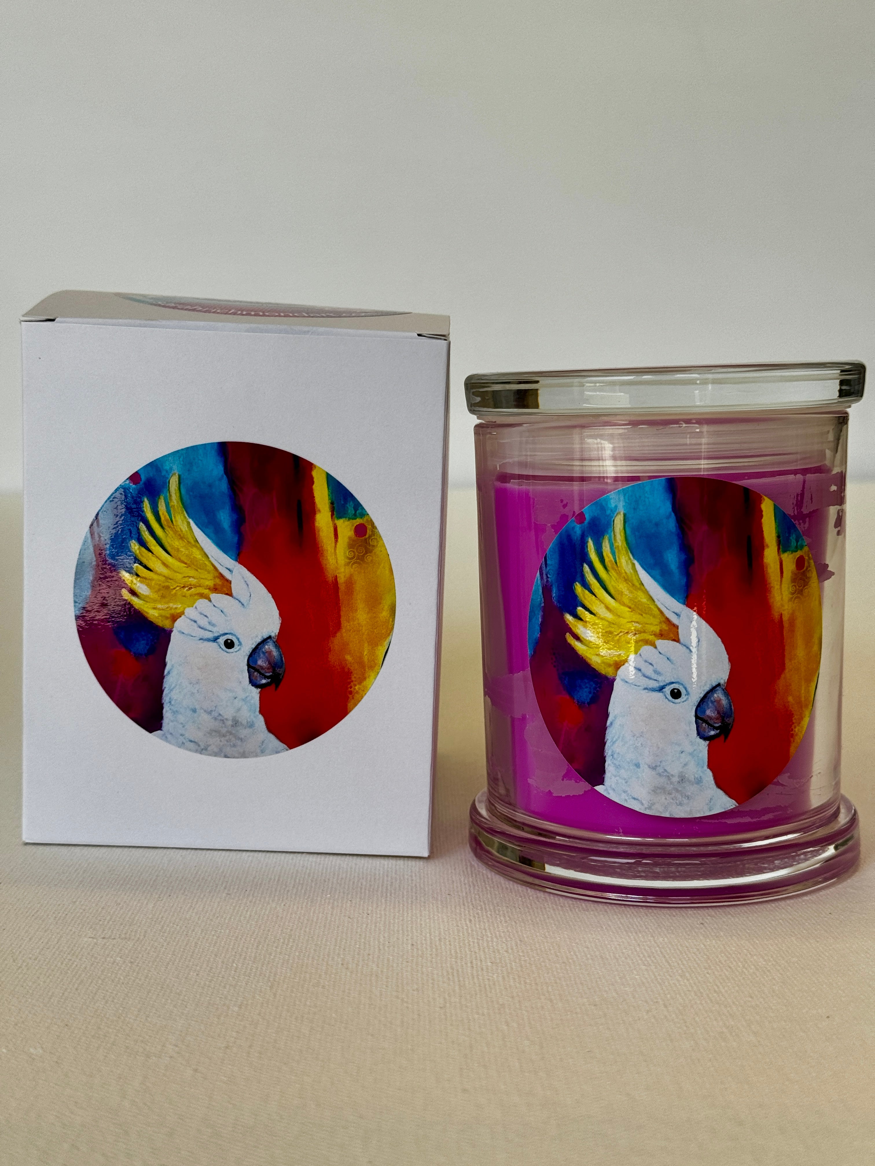 Candle in Glass Jar - Rainbow Rascal Print