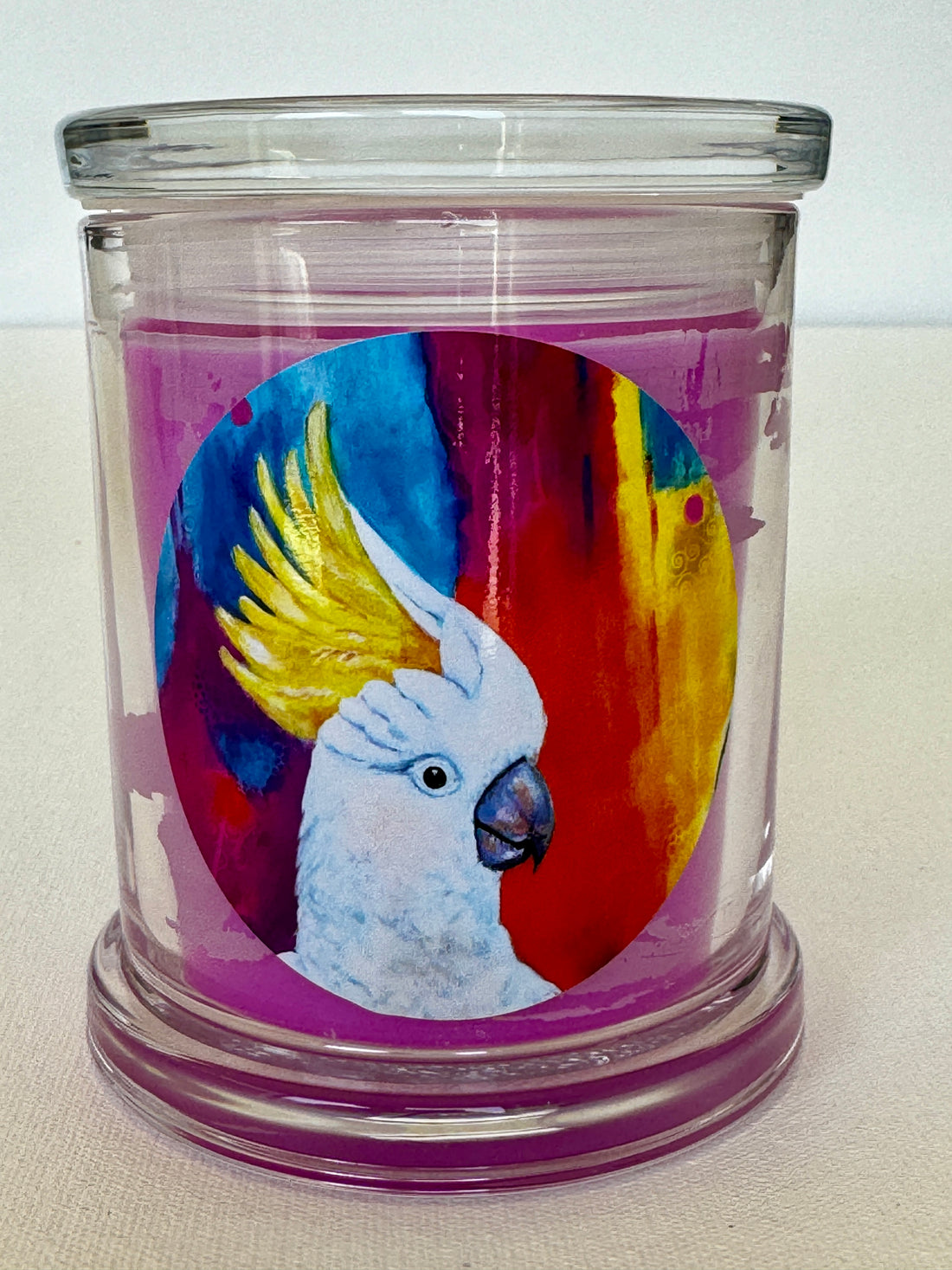 Candle in Glass Jar - Rainbow Rascal Print